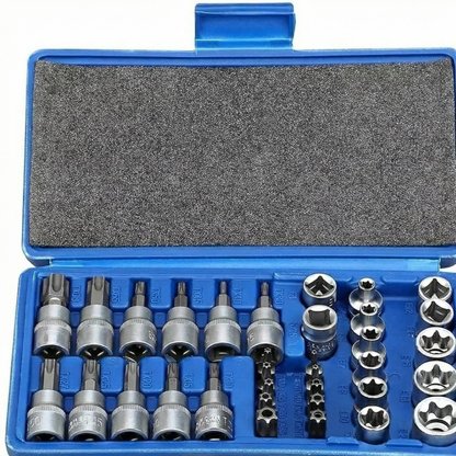 Caja Dados Extractor De Tuercas 34 Piezas