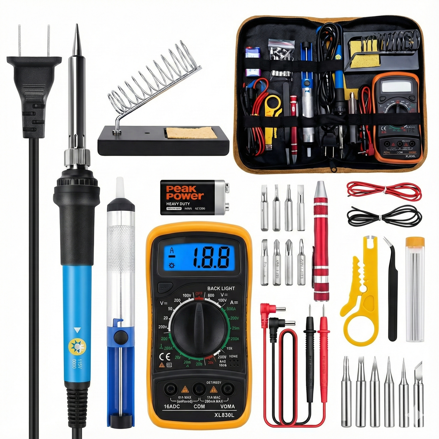 Multímetro Digital Con Cautín